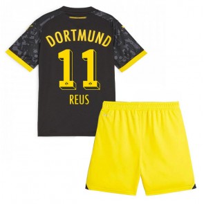 Borussia Dortmund Marco Reus #11 Replica Away Stadium Kit for Kids 2023-24 Short Sleeve (+ pants)